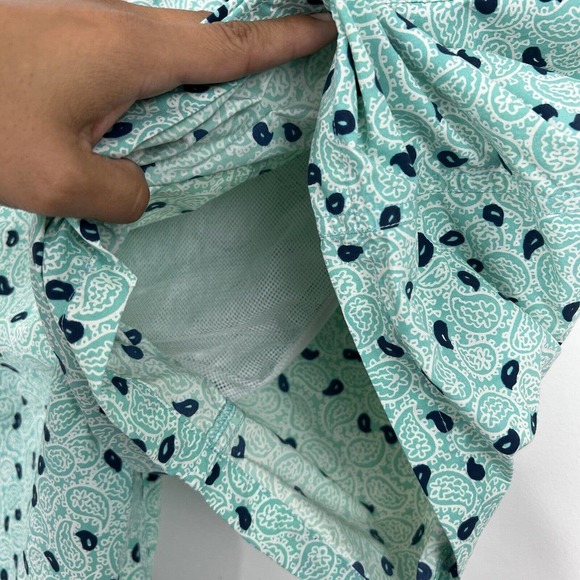 Bonobos Swim Trunks Men's 38 Green Seafoam Paisley Print 7" Inseam W Brief Liner - Picture 12 of 12